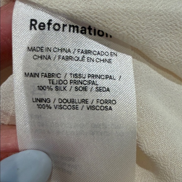 Reformation Aden Silk Dress - Size L - Neutral Combination - Beyond gorgeous! - Picture 10 of 10